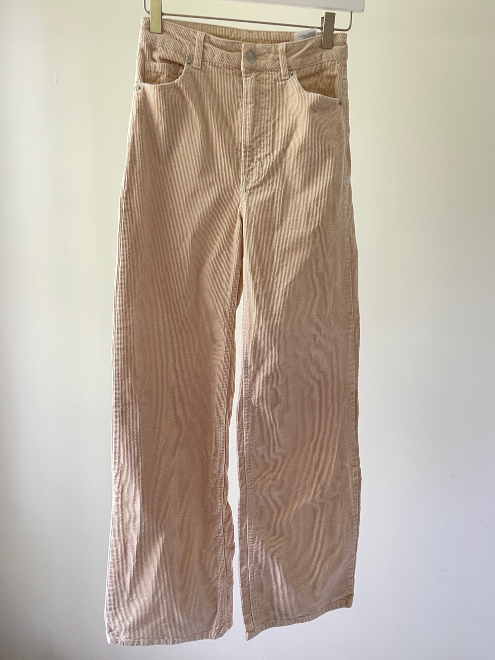 H&M Divided Light Beige Corduroy Wide Leg Pants Size 2 - Picture 7 of 7